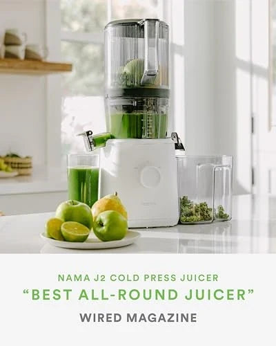 J2 Cold Press Juicer Self Feeding for Hands Free Operation with Wide Mouth Hopper for Whole Recipe Loading, Zero Waste Masticating Juicer For More Juice, Less Pulp Easy Cleanup & Assembly