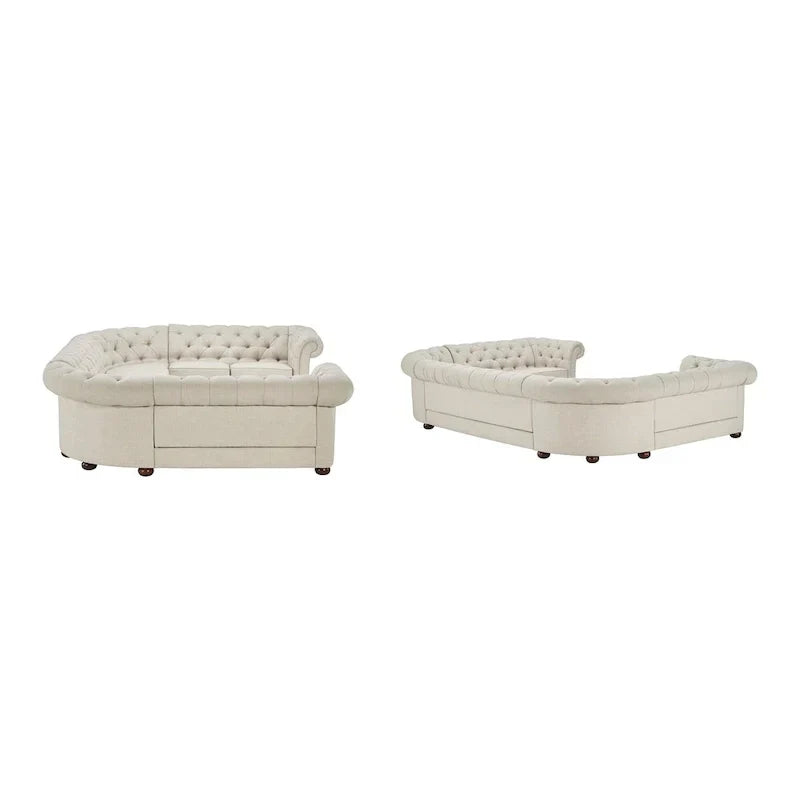 Gdansk 9-Person U-Shaped Chesterfield Sectional Sofa