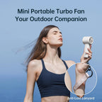 Portable Handheld Fan,Speed(1-100) Adjustable Turbo Mini Fan,5000mAh Battery Rechargeable Personal Fan with Metal Body,Digital Display,Gifts for Women Men Travel/Camping/Outdoor-Grey