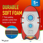 Flybar Kids 36' Rocket Foam Toboggan Snow Sled for Kids with Slick Bottom for Kids, Ages 6+