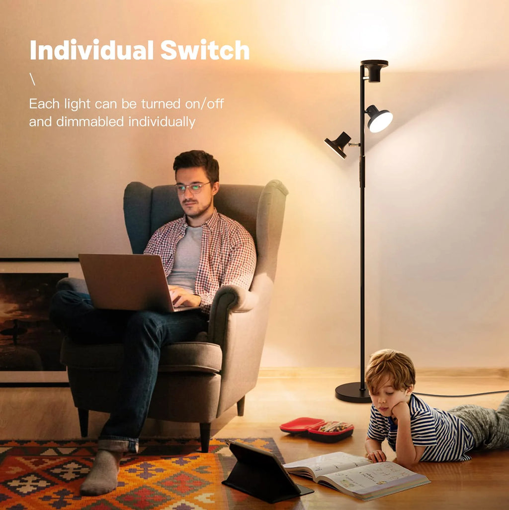 SIBRILLE 36W LED Tree Floor Lamp. Modern Dimmable Standing Lamp