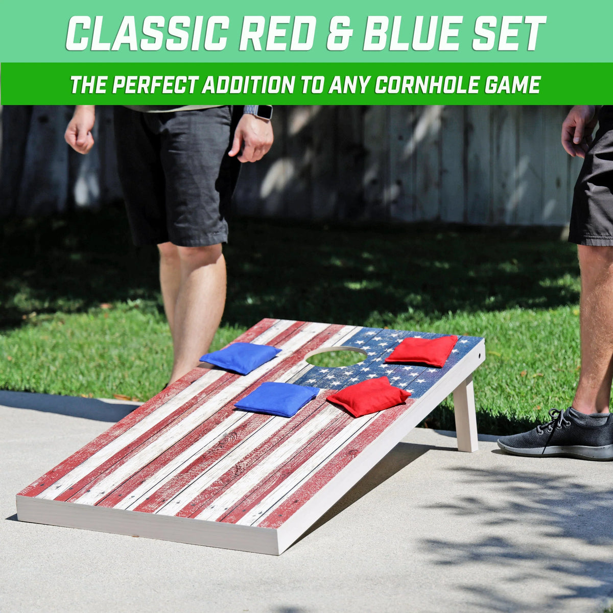 Canvas Cornhole Bean Bag, 8-pk | Red Blue