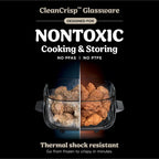 Ninja Crispi 4 - in - 1 Portable Glass Air Fryer Cooking System, 4 - Qt & 6 - Cup Containers, Cyberspace
