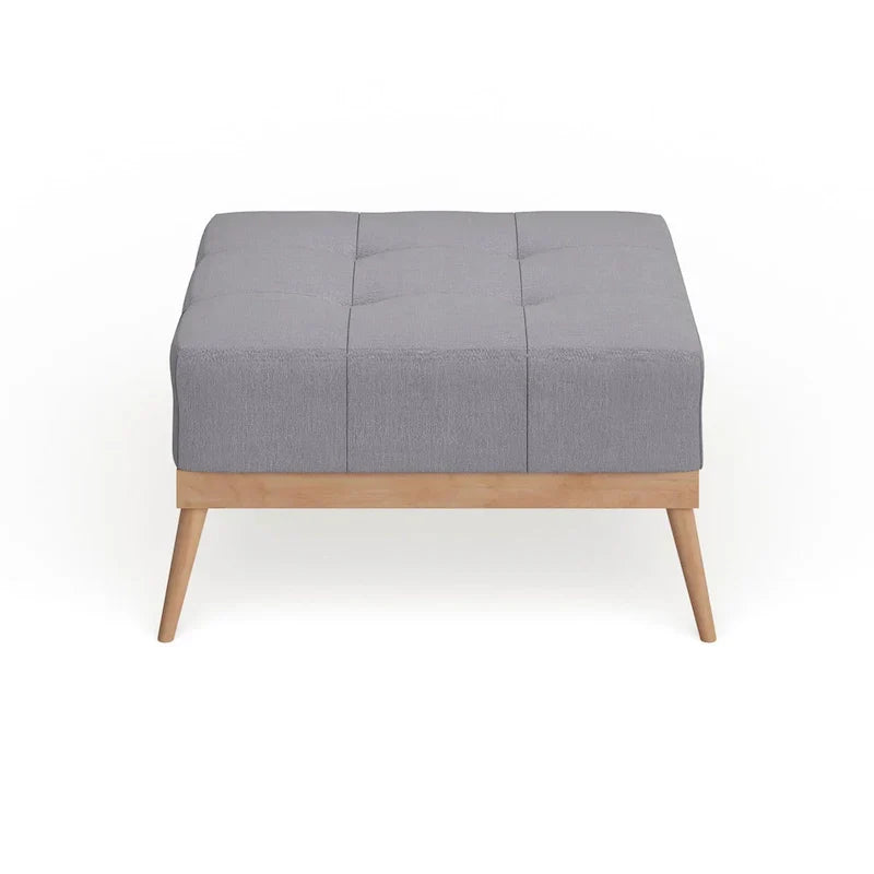 Christopher Knight Home Carson Lund Mid-Century Tufted Fabric Square Ottoman