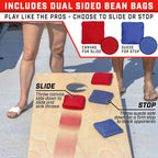 Dual Sided Side & Stop Cornhole Bean Bag, 8-pk | Red Blue