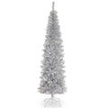National Tree Company Artificial Tinsel Christmas Tree, Silver