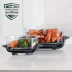 Ninja Crispi 4 - in - 1 Portable Glass Air Fryer Cooking System, 4 - Qt & 6 - Cup Containers, Cyberspace