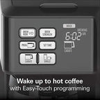 Thermal Coffee Maker, Single Serve & Full Pot, Compatible with Pods or Grounds, Programmable, Black and Stainless ()