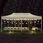 HOTEEL 10x15 Heavy Duty Canopy Tent ,Pop up Canopy for Parties Wedding,Commercial Easy up Gazebo with Roller Bag,UV 50+ &,White