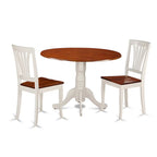 East West Furniture 3 Pc Kitchen nook Dining set-Kitchen Table and 2 Kitchen Chairs