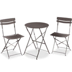 Best Choice Products 3-Piece Small Bistro Set, Folding Patio Furniture Set of 2 Chairs and Table - Black
