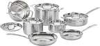 MultiClad Pro Stainless-Steel Cookware 13-Piece Cookware Set, Silver