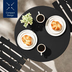 Best Choice Products 3-Piece Small Bistro Set, Folding Patio Furniture Set of 2 Chairs and Table - Black