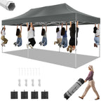 HOTEEL 10x15 Heavy Duty Canopy Tent ,Pop up Canopy for Parties Wedding,Commercial Easy up Gazebo with Roller Bag,UV 50+ &,White