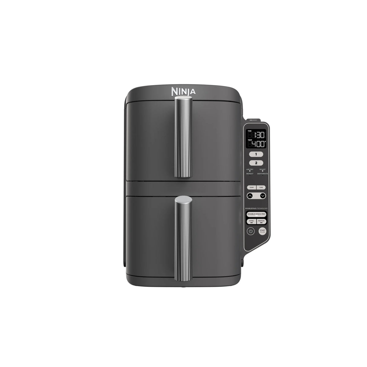Ninja Doublestack XL 2 - Basket Air Fryer, Doublestack Technology Cooks 4 Foods at Once, Space Saving Design, 10 QT, 4 - in - 1, Smart Finish & Match Cook, SL400