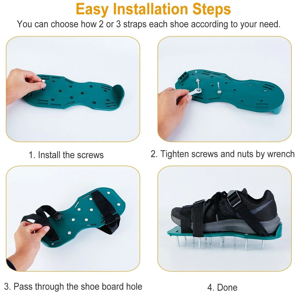 Advanced 2023 Lawn Grass Aerator Spike Shoes With Adjustable Straps