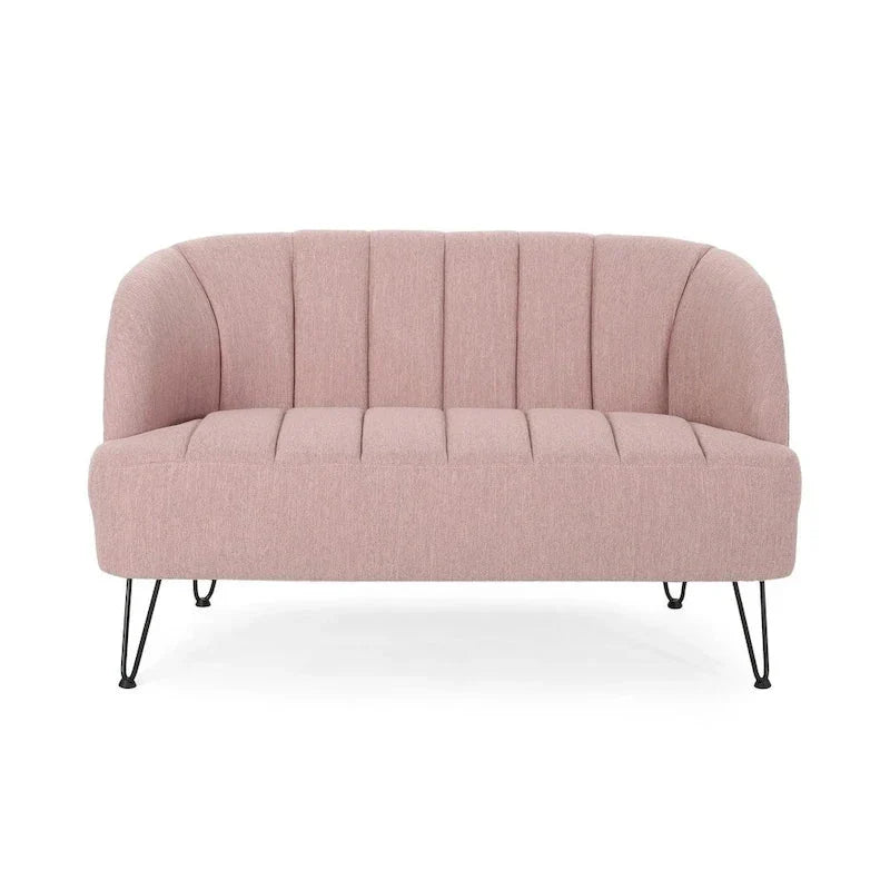 Christopher Knight Home Lupine Contemporary Fabric Loveseat with Hairpin Legs