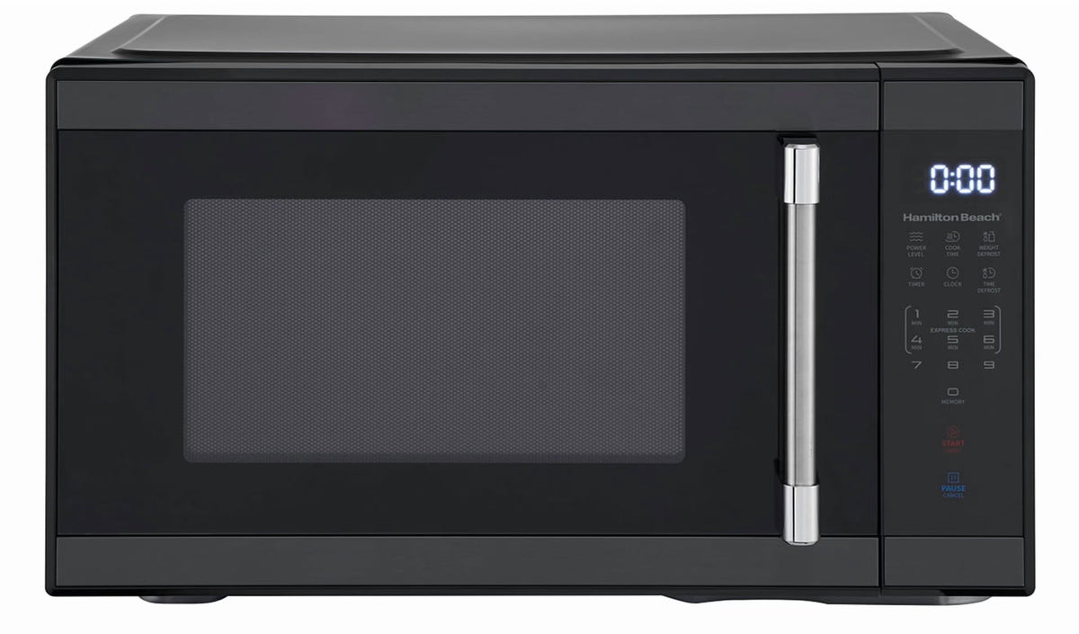 Hamilton Beach 1.1 Cu. Ft. Countertop Microwave Oven, 1000 Watts, White Stainless Steel
