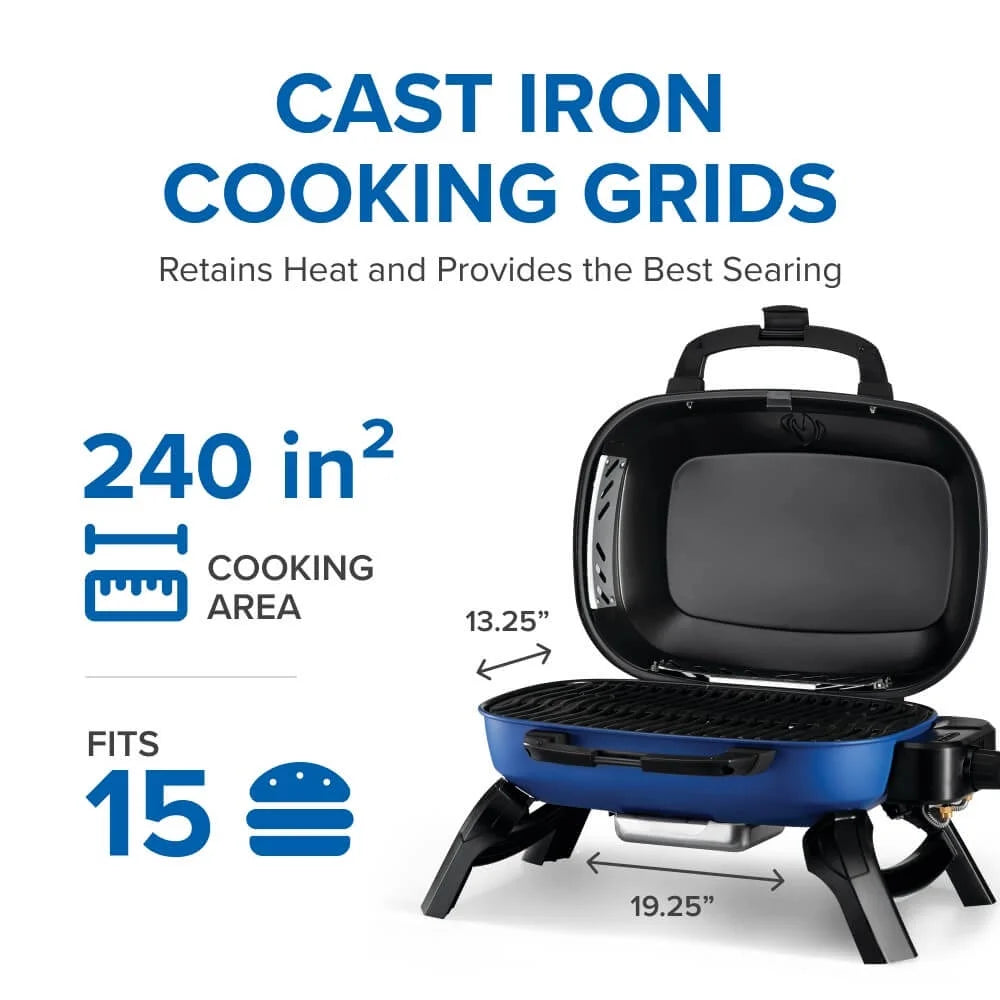 Napoleon Travelq 240 1 - Burner Portable Propane Gas Grill in Blue