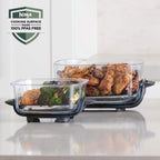 Ninja Crispi 4 - in - 1 Portable Glass Air Fryer Cooking System, 4 - Qt & 6 - Cup Containers, Cyberspace