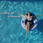 Round Floating Ring Hammock - Heavy Duty Inflatable Raft