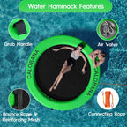 Round Floating Ring Hammock - Heavy Duty Inflatable Raft
