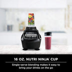 1500W Blender & Processor, 72oz Pitcher, 64oz Bowl, 16oz To-Go Cups, Black