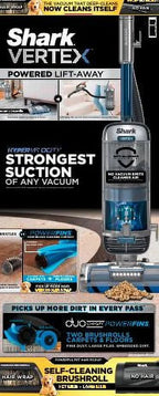 Shark? Vertex Duoclean? Powerfin Upright Vacuum Powered Lift - Away?, Self - Cleaning Brushroll, AZ2000