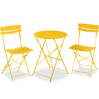 Best Choice Products 3-Piece Small Bistro Set, Folding Patio Furniture Set of 2 Chairs and Table - Black