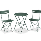 Best Choice Products 3-Piece Small Bistro Set, Folding Patio Furniture Set of 2 Chairs and Table - Black