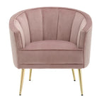 Randolf Velvet Accent Chair in Silver Orchid