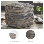 Signature Design by Ashley Contemporary Absalom Pouf  Denim