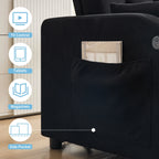 3 in 1 Convertible Sleeper Sofa Bed, Corduroy Futon Couches with Pull - Out Bed, Adjustable Backrest, Charging Port & Side Pockets, Modern Upholstered Sofa for Living Room, Guest Room
