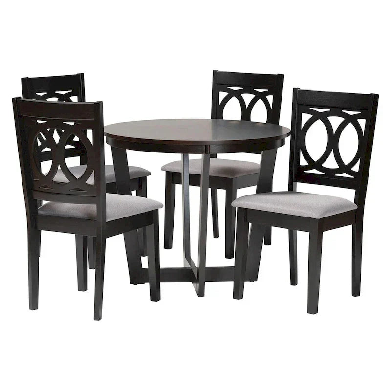 Kara Contemporary 5-Piece Wooden Dining Set