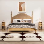 Narrow Nightstand Set of 2 with Drawers, Fluted Slim Side End Table with Storage for Small Spaces