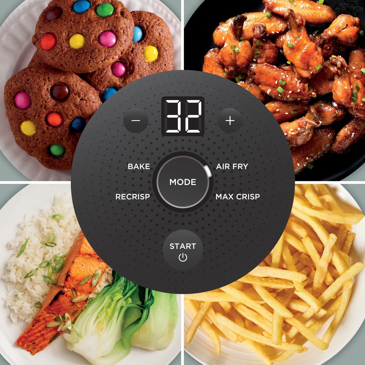Ninja Crispi 4 - in - 1 Portable Glass Air Fryer Cooking System, 4 - Qt & 6 - Cup Containers, Cyberspace