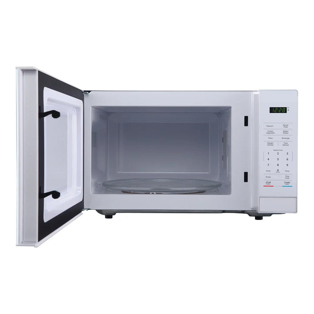 Magic Chef 1.6 Cu. ft. 1100W Countertop Microwave Oven with Push-Button Door in Black, New