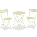 Best Choice Products 3-Piece Small Bistro Set, Folding Patio Furniture Set of 2 Chairs and Table - Black