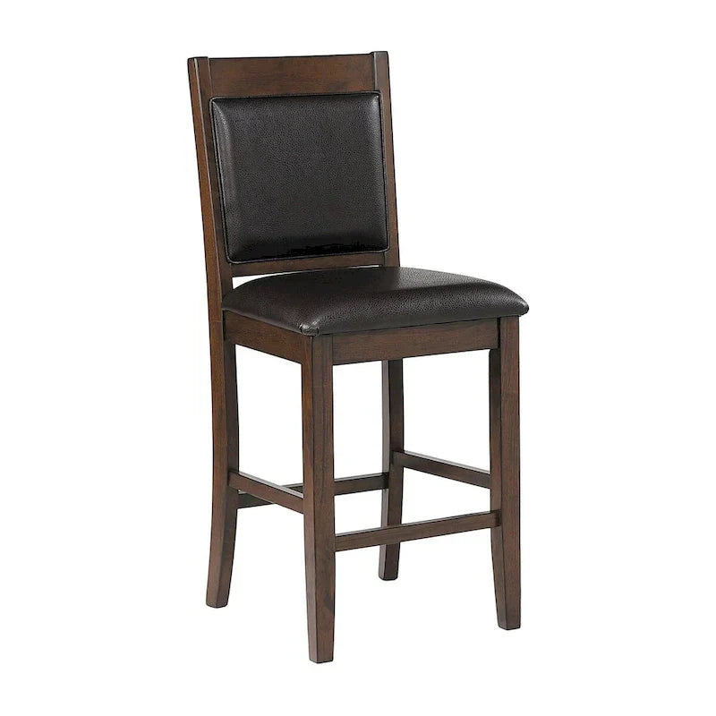 9-Piece Counter Height Dining Set in Ferrara Walnut and Brown