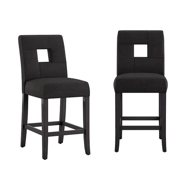 Brda Keyhole Counter Height High Back Stools - Set of 2