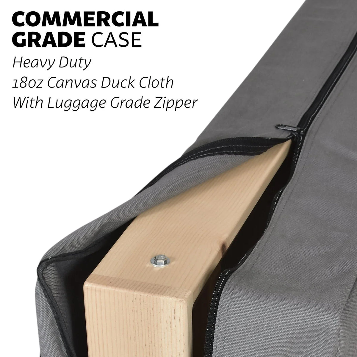 4' x 2' Canvas Cornhole Carrying Bag | Gray
