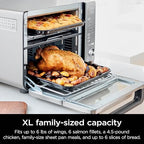 Ninja Countertop Oven Double Stack XL & Air Fryer with Pro Cook System, 12 in 1, Flexdoor, FlavorSeal, SMART FINISH with DualZone Technology, Air Fryer, Bake, Broil, Reheat, Stainless Steel, DCT651