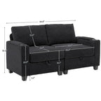 Versatile Chenille Storage Loveseat Sofa