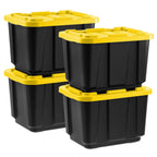 12-Gallon Heavy Duty Storage Containers with Lids – 4-Pack