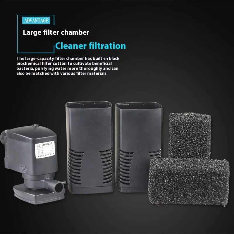 3-in-1 Fish Tank Aquarium Internal Filter Pump – Submersible Water Filter Oxygen Pump