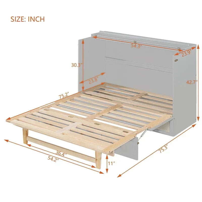 Nestfair Full-Size Murphy Bed with Spacious Drawers