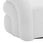 360 Swivel Accent Chair for Living Room, Boucle Barrel Armchair Single Sofa Chair Reading Chair, Sage Green