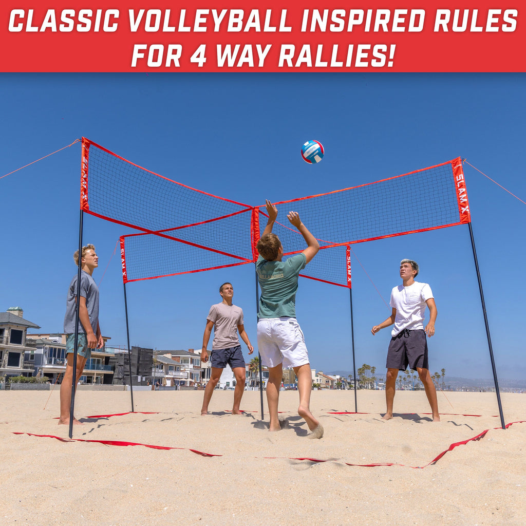 Slam X Square Volleyball Game Set | 14' x 14'