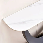 Contemporary Console Table with Elegant Design, Metal Frame, and Adjustable Foot Pads for Entryway
