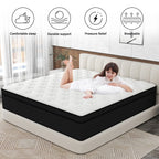 CICIMLU 12 inch Queen Mattress,Gel Memory Foam & Spring Hybrid Medium Comfort Mattress in a Box,CertiPUR-US